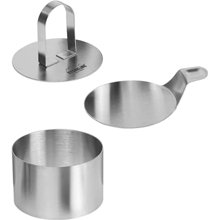 STONELINE Dessert- und Speiseringe Set, 8-teilig, Edelstahl – Bild 4