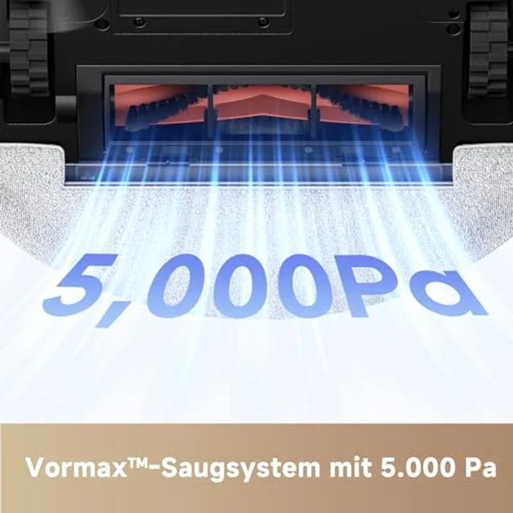 Dreame Mova E20 Plus, Saug- und Wischroboter mit automatischer Leerung, LDS Navigation, 5000 Pa Saugkraft, 2 in 1 Funktion, Weiß – Bild 5