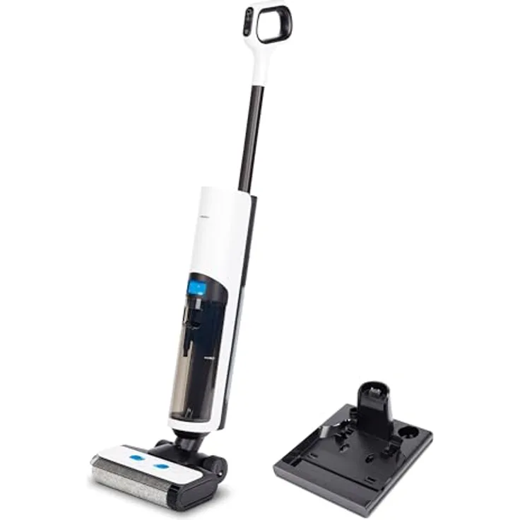 MEDION Life H20 Hartbodenreiniger (kabellos, Akku, Bürstenrolle, getrennte Tanks, Selbstreinigung, LED Display, MD11934)