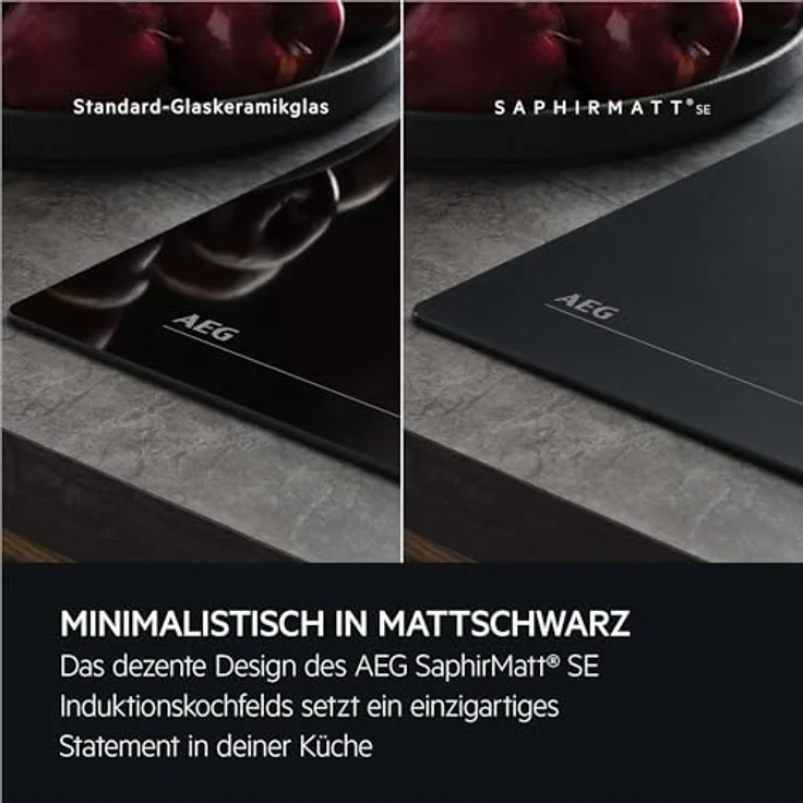 AEG Induktionskochfeld Autark SO64IA0AIT, 60 cm, 4 Flex-Kochzonen, kratzresistente SaphirMattSE-Oberfläche, Touch Bedienung, PowerBoost, rahmenlos, Timer – Bild 4