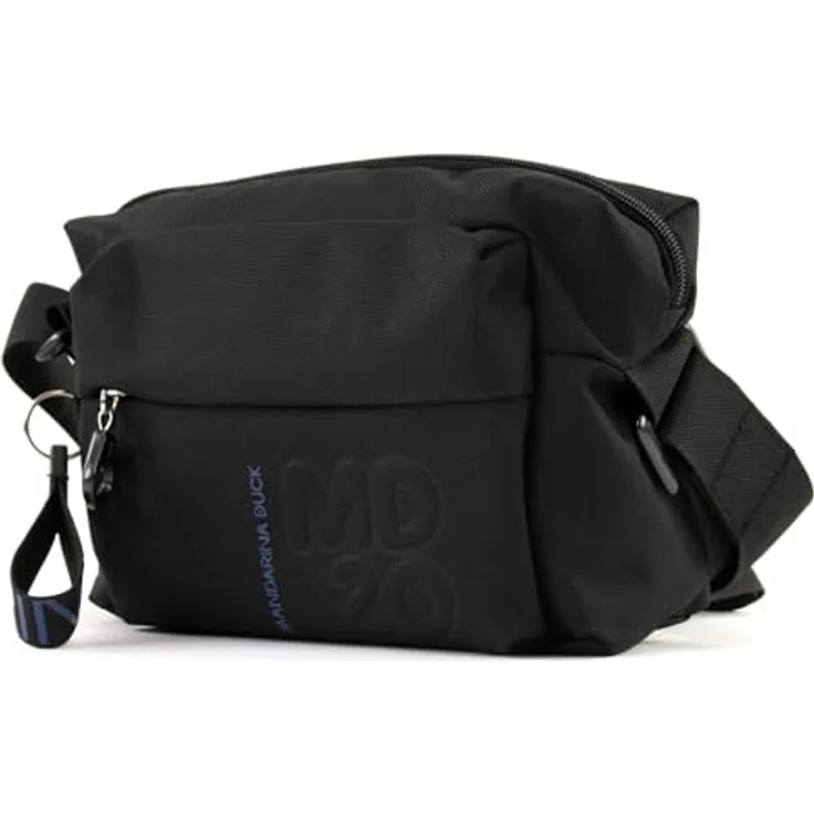 Mandarina Duck MD20 Small Crossover Bag QMTT7, leichte Umhängetasche aus pflegeleichtem Nylon und Polyester, schwarz, 22 x 6 x 16 cm – Bild 2