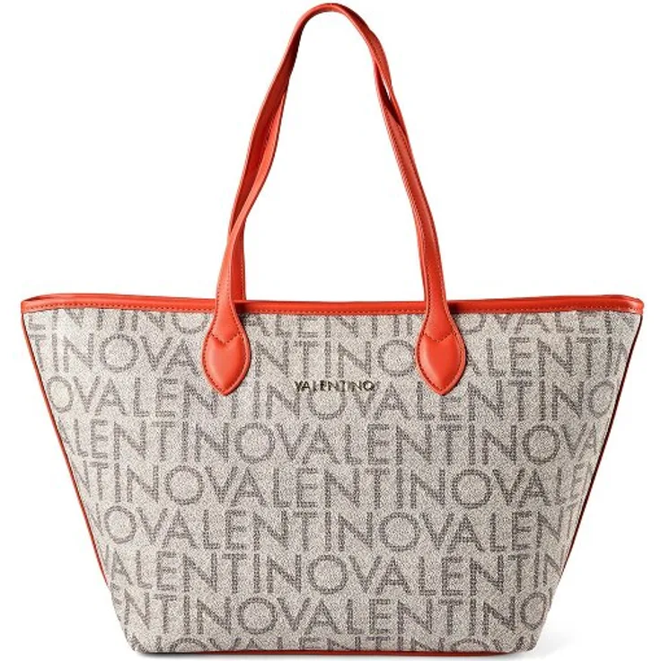 Valentino Logo Shopper Tasche, orange, 50 cm x 13 cm x 28 cm, 100% Polyurethan