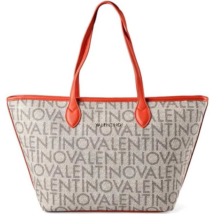 Valentino Logo Shopper Tasche, orange, 50 cm x 13 cm x 28 cm, 100% Polyurethan