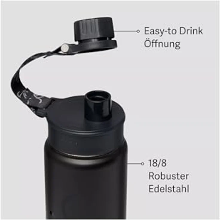 Satch Trinkflasche Black Steel – Bild 3