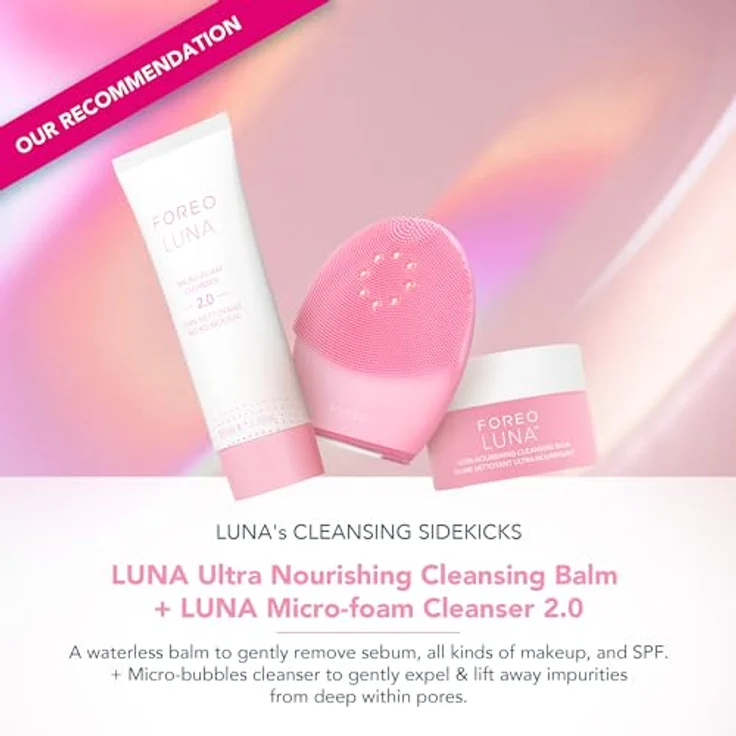FOREO Elektrische Gesichtsreinigungsbürste LUNA™ 4 plus normal skin, 4-in-1 Gesichtsreinigungsgerät mit T-Sonic™ Pulsationen, NIR und rotem LED-Licht - Blau – Bild 4