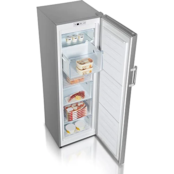 HEINRICHS Gefrierschrank, Freezer, No-Frost Schutz, 5x Gefrierschublade +1x Gefrierfach, LED-Display,Airflow, wechselbarer Türanschlag, Alarmfunktion, Temperatur:-14°C~-24°C, Heinrich´s (inox) – Bild 3