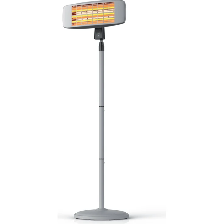 Brandson Infrarot-Heizstrahler mit Fernbedienung für Terrasse - 1800 Watt, 3 Leistungsstufen, LED Power-Indikator - Wärmelampe Terrassenheizstrahler - Wickeltischheizstrahler für Babys