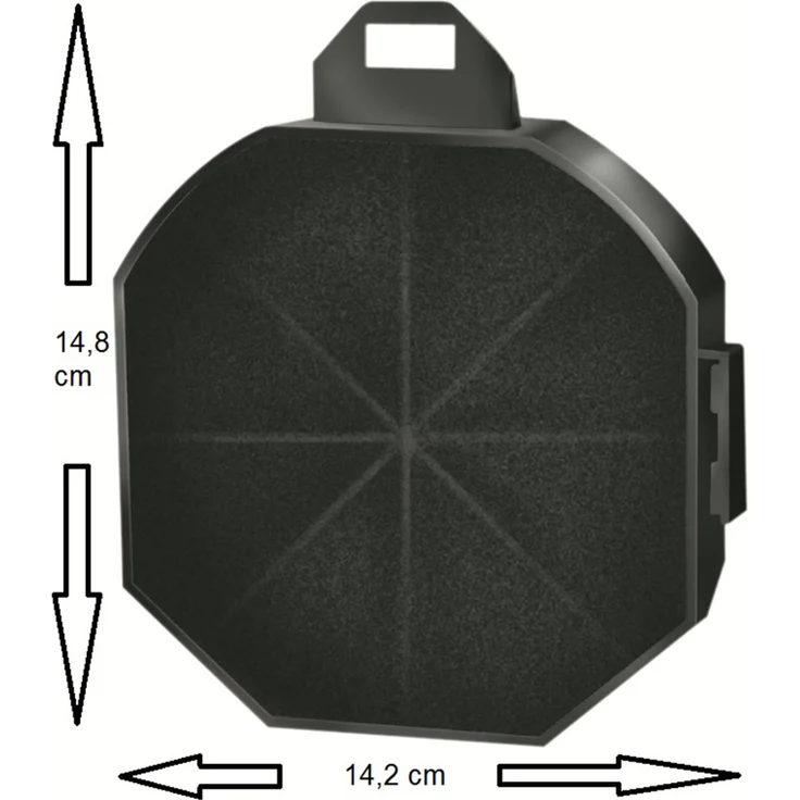 PKM CO2, Dunstabzugshauben-Aktivkohlefilter, für Umluftbetrieb, schwarz – Bild 5