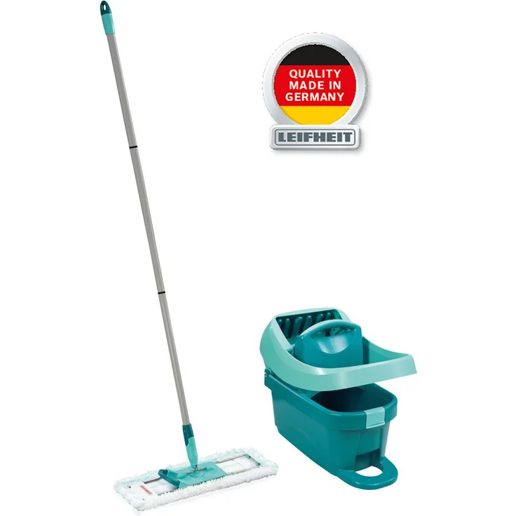 Leifheit Set Wischtuchpresse Profi XL mit Rollen und Bodenwischer, 8 L Eimer, Micro duo Wischbezug, 42 cm Wischbreite (55096) – Bild 2