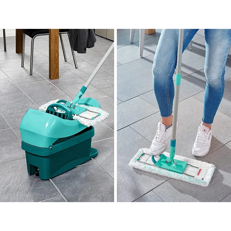 Leifheit Set Wischtuchpresse Profi XL mit Rollen und Bodenwischer, 8 L Eimer, Micro duo Wischbezug, 42 cm Wischbreite (55096) – Bild 7