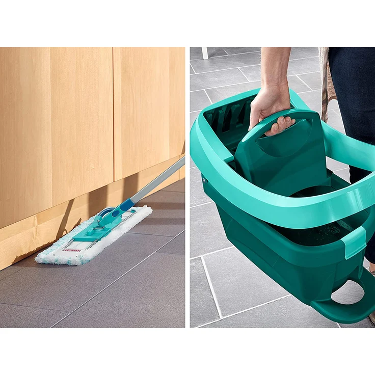 Leifheit Set Wischtuchpresse Profi XL mit Rollen und Bodenwischer, 8 L Eimer, Micro duo Wischbezug, 42 cm Wischbreite (55096) – Bild 8