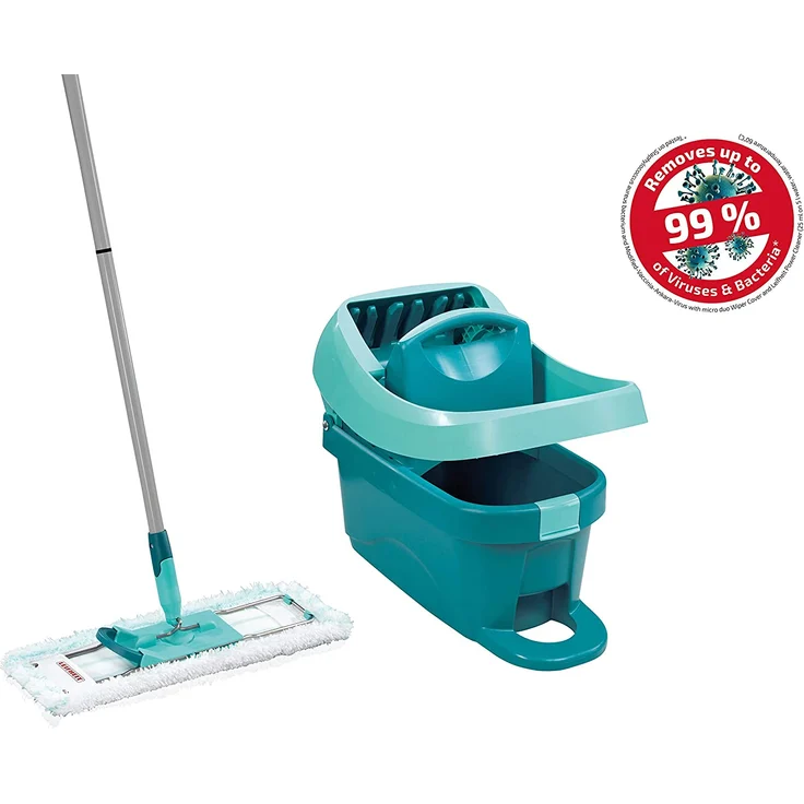 Leifheit Set Wischtuchpresse Profi XL mit Rollen und Bodenwischer, 8 L Eimer, Micro duo Wischbezug, 42 cm Wischbreite (55096) – Bild 3
