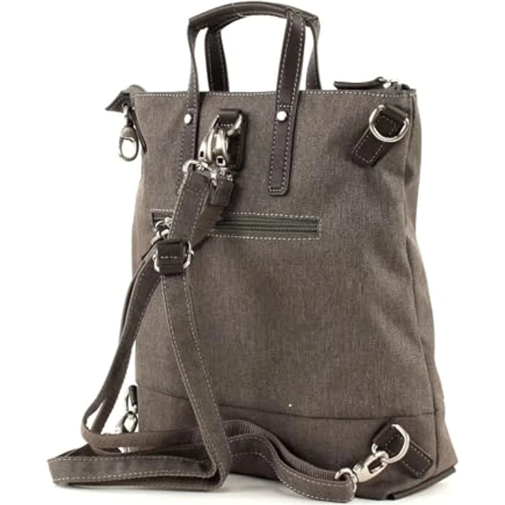 Jost Bergen X-Change City Rucksack, 32 cm, 100% Canvas, taupe – Bild 6