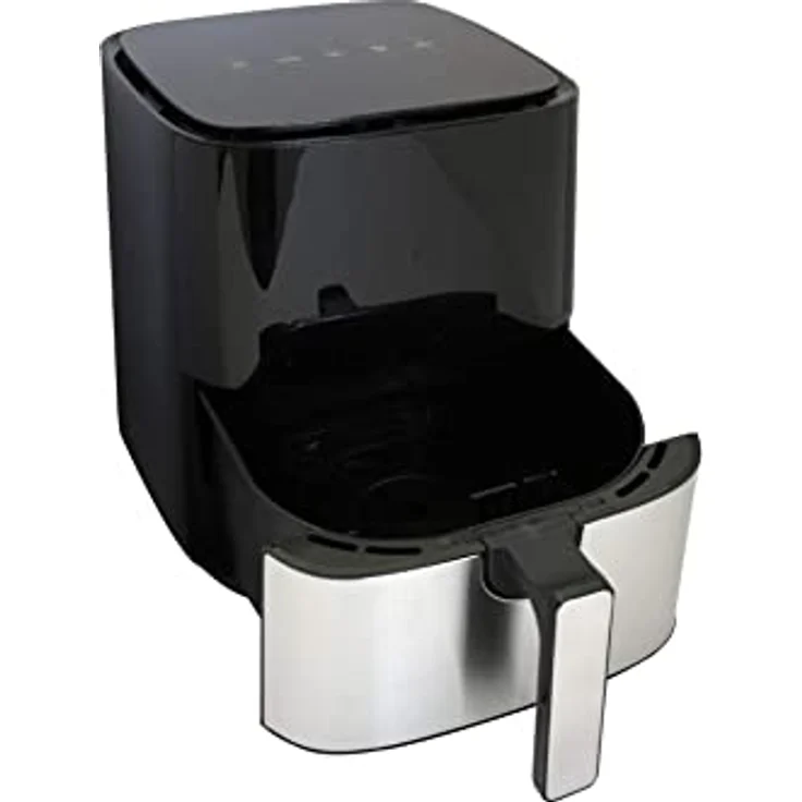 DESKI Heißluftfritteuse 5 Liter Edelstahl schwarz 1450 Watt Touch Display – Bild 3