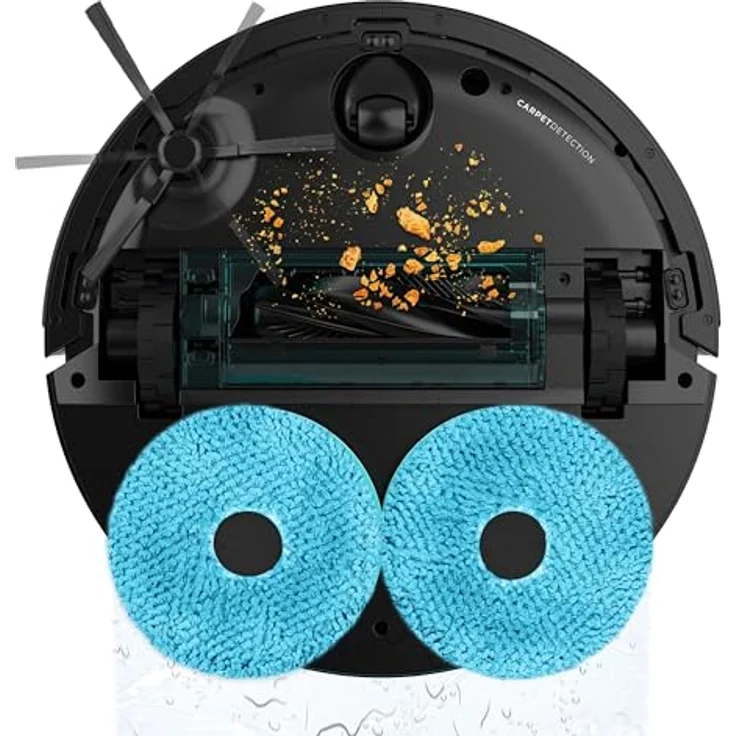 Cecotec Conga X70, Saug- und Wischroboter mit Selbstentleerungsstation, 15000Pa Saugkraft, 4-in-1-Basis, Smartphone-Steuerung und 240 Minuten Akkulaufzeit – Bild 2