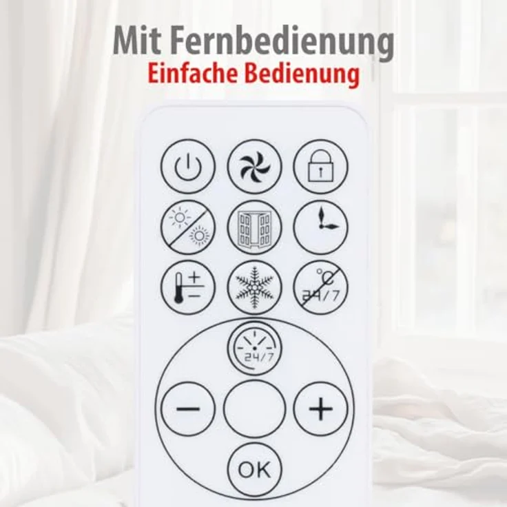 alpina Elektrischer Heizlüfter 2000W, Konvektorheizung mit einstellbarem Thermostat, 3 Heizstufen, Turbo-Funktion, freistehend oder wandmontierbar, Weiß – Bild 8