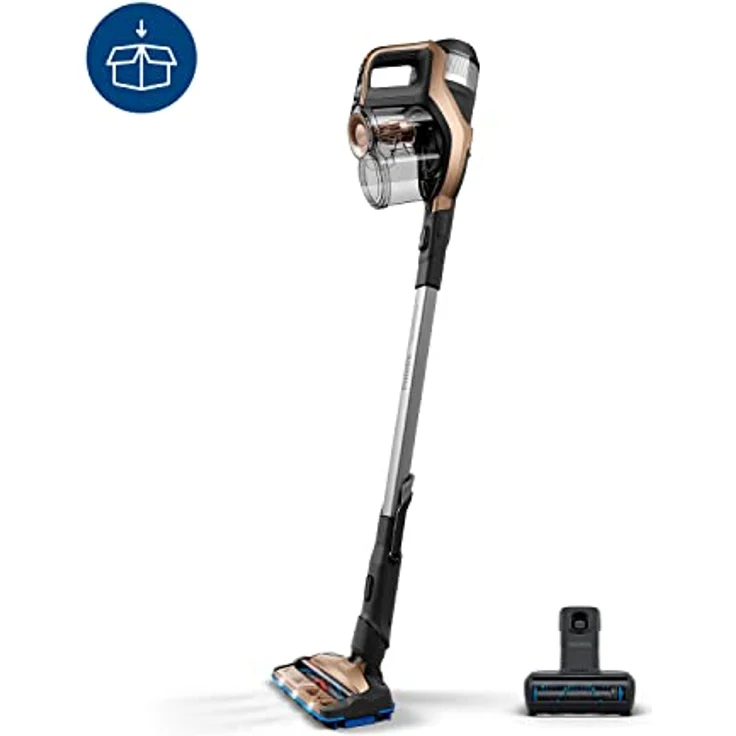 Philips FC6826-01 SpeedPro Max Kabelloser Staubsauger (mit Akku, 360°-Saugdüse, 65 Min. Akkulaufzeit) kupfer – Bild 3