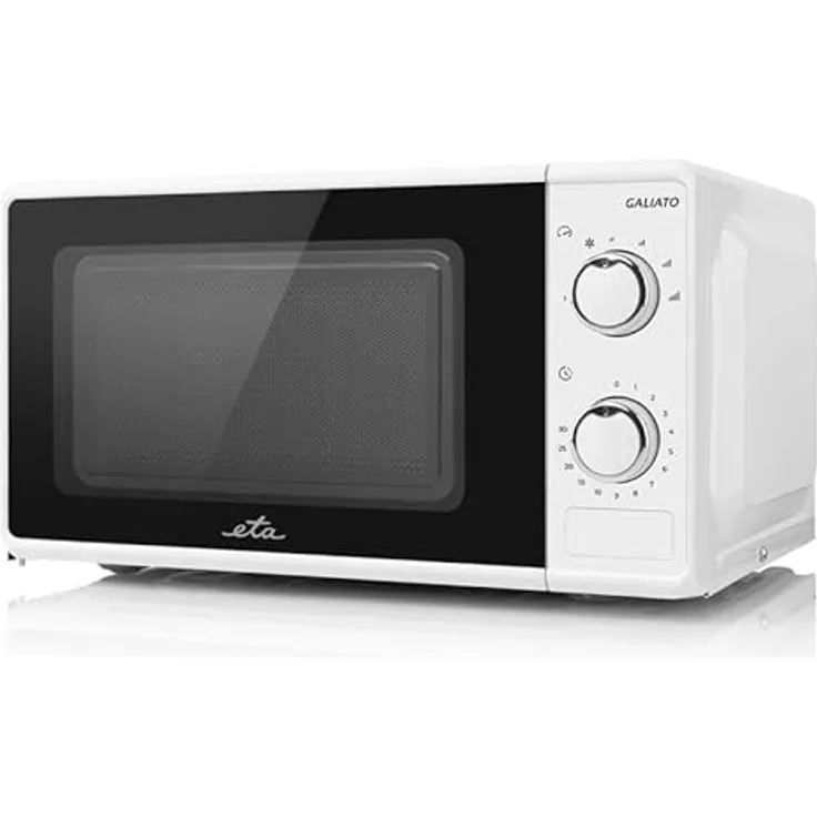ETA Mikrowelle Galiato I 6 Stufen I Auftauen I Erwärmen I 700W I bis zu 30 min Timer I 17 Liter I Weiß