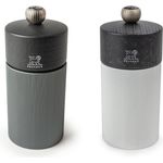 PEUGEOT LINE Carbon Alu Salz-/Pfeffermühle und Pfeffermühle 12cm, manuelles Stahlmahlwerk, anthrazitgrau