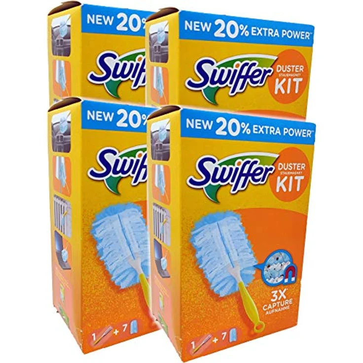 Swiffer Staubmagnet Starterset (mit 1 Griff und 7 Tücher), 7 Stück – Bild 2