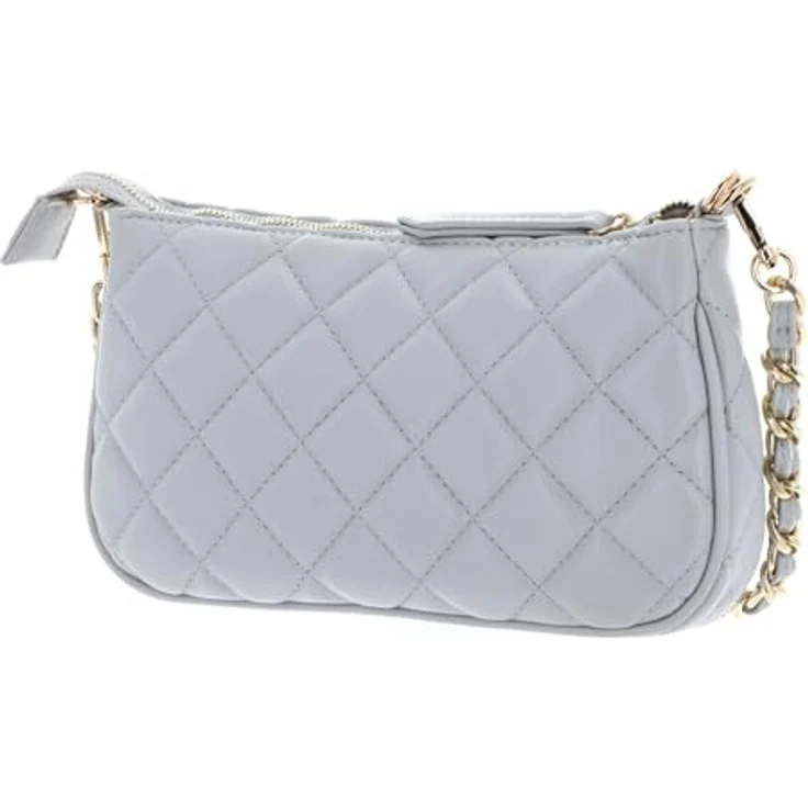 Valentino Ocarina Querformat-Tasche Perla, Damen-Handtasche mit verstellbarem Schulterriemen und Mini-Version, Grau – Bild 4