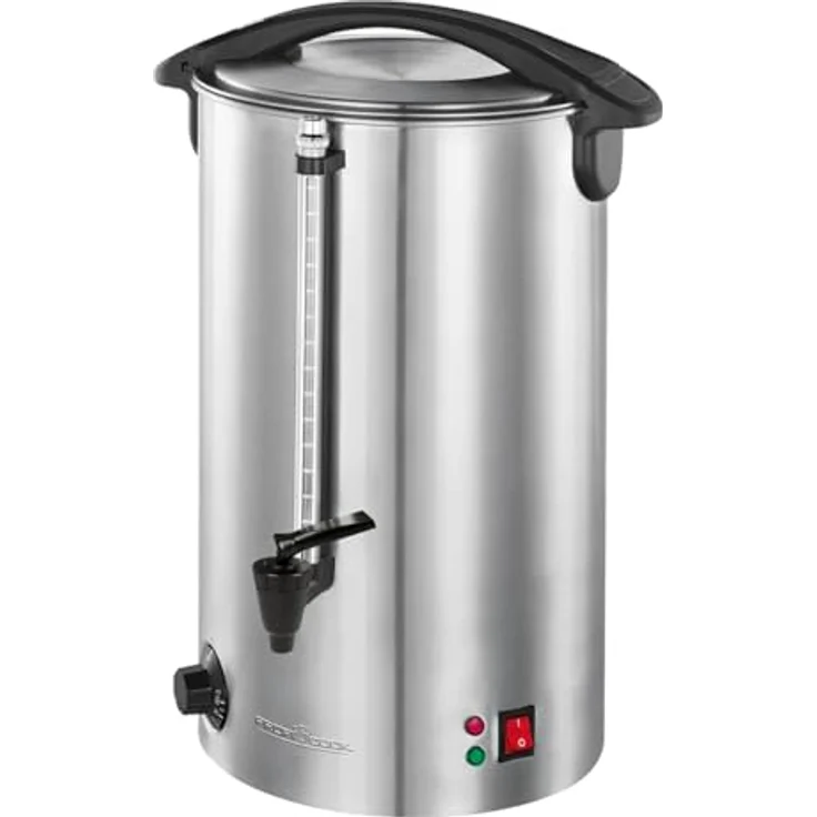 ProfiCook PC-HGA 1196 Heißgetränkeautomat, zum Erhitzen & Warmhalten von z.B. Glühwein-Kaffee-Tee-Punsch oder Suppen, hochwertiges Edelstahlgehäuse, 7 L, Silber – Bild 9