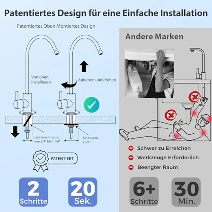 iSpring RCC7AK, 6-stufiges Umkehrosmose-System mit MineralBoost-Technologie, NSF 75 zertifiziert – Bild 2