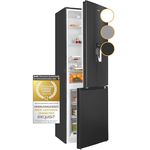 Exquisit Kühl-Gefrierkombination KGC320-95-E-WS-040C inoxlook-az | 313 l Nutzinhalt | Kühlgefrierkombination freistehend mit Wasserspender | Alarm | 4 Sterne gefrieren