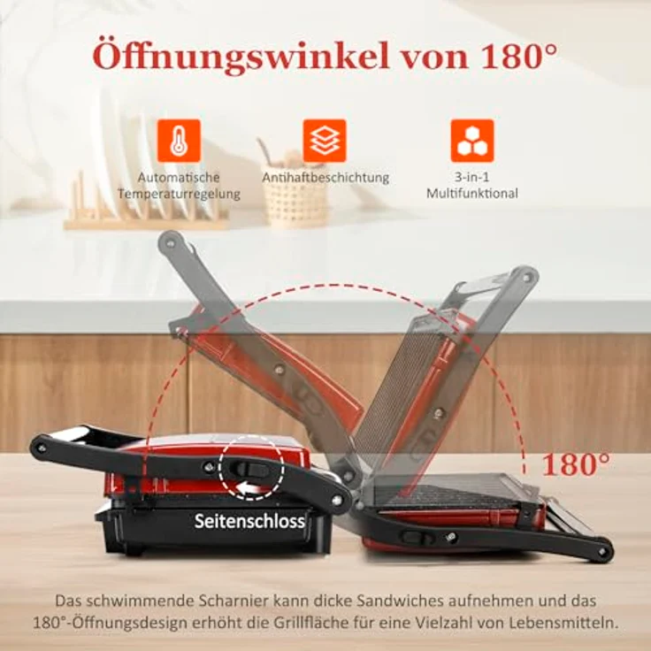 Aigostar Panini Maker 700W – Bild 5