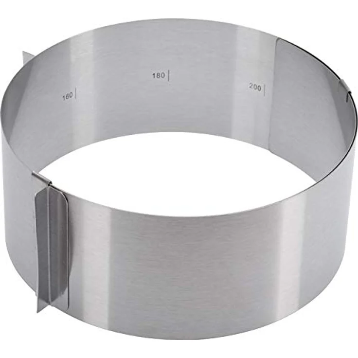 Westmark Tortenring mit verstellbarem Durchmesser von 16 bis 30 cm, Rostfreier Edelstahl, Silber, 31312260 – Bild 2