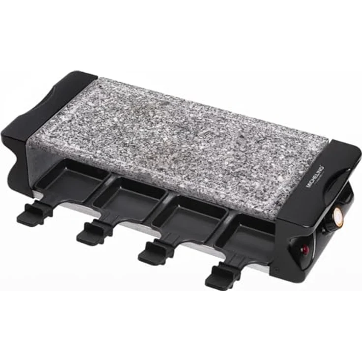 Michelino Raclette Michelino Raclette BBQ-Grill für 8 Pers. mit 8 Steinplatte ganz, 1200W und Antihaftbeschichtung – Bild 2
