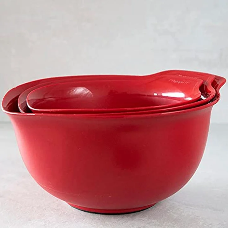 KitchenAid Mixer und Rührschüsseln, 3er-Set, hochdichtes Polyethylen, empire-rot – Bild 6