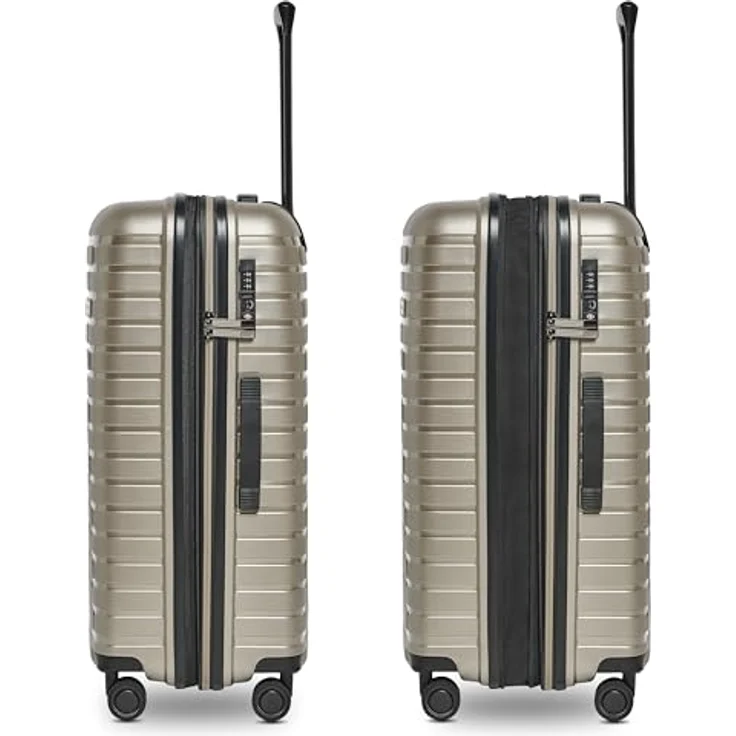 Pactastic Hartschalen Check-in Koffer | Mittelgroßer Trolley 45 x 25 x 66 cm von 67 auf 75 Liter erweiterbar | aus hochwertigem Polypropylen | 4 Doppelrollen & TSA-Schloss (Collection 04) – Bild 2