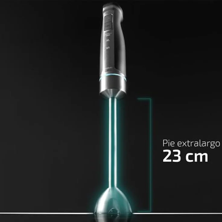 Cecotec Hand- Mixer PowerGear 1500 - Klingen aus Titanium Beschichtung, 21 Geschwindigkeitsstufen, 1500 W, Inklusiv Glas mit Deckel. (Schwarz und Edelstahl, XL) – Bild 10