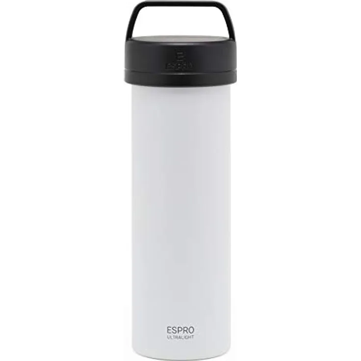 ESPRO Reise French Press Ultralight, Mini Coffee Maker mit Thermo-Funktion, 475ml, weiß