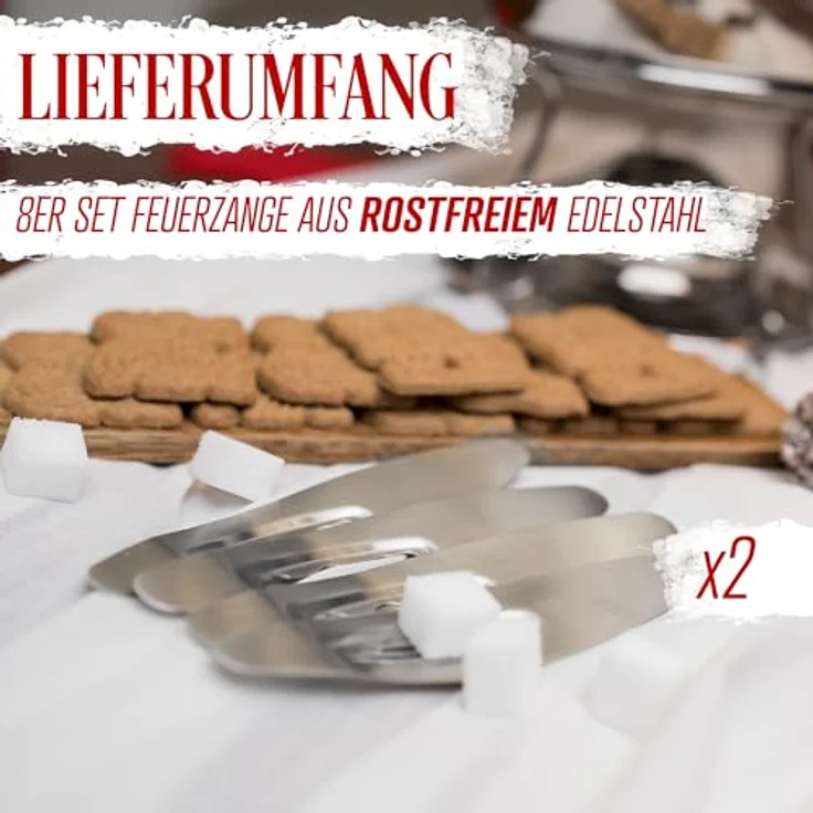 Kela Minizuckerzange Picco 4 oder 8 Stück Set klein Mini-Feuerzange Zuckerzange Edelstahl – Bild 3