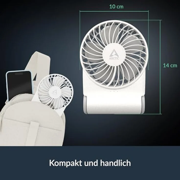Arctic Summair 2Go, tragbarer Ventilator in Weiß mit kompaktem Design – Bild 6