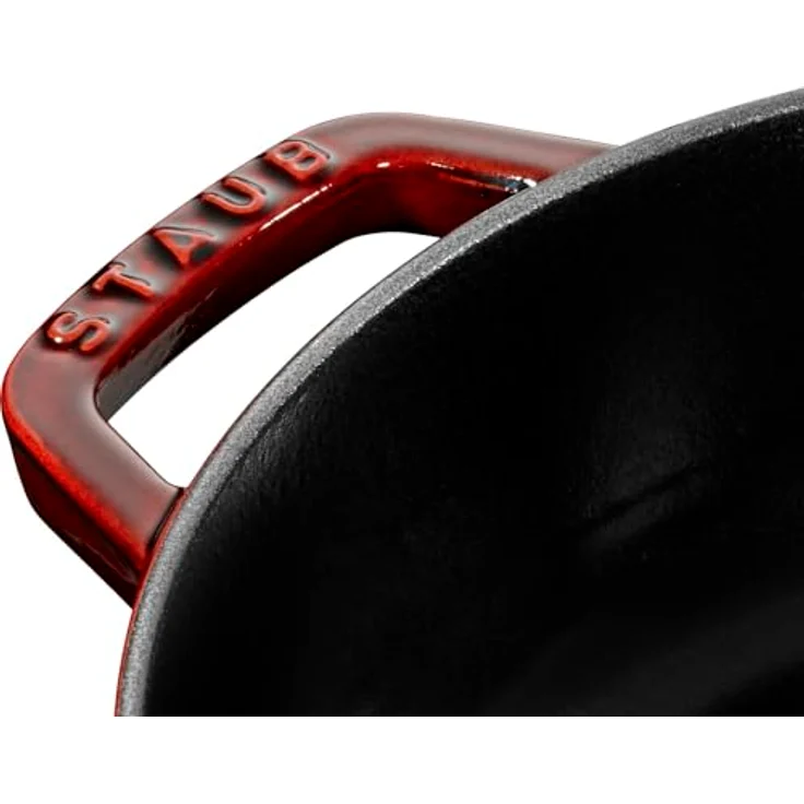 STAUB Bräter mit Chistera 28 cm, Gusseisen, induktionsgeeignet, Grenadine – Bild 3