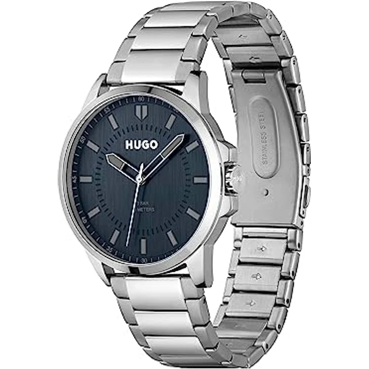 HUGO Analog Quarzuhr für Herren mit Silbernes Edelstahlarmband - 1530186 – Bild 2