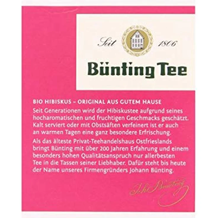 Bünting Tee Bio Hibiskus, 20 Tassenbeutel – Bild 3