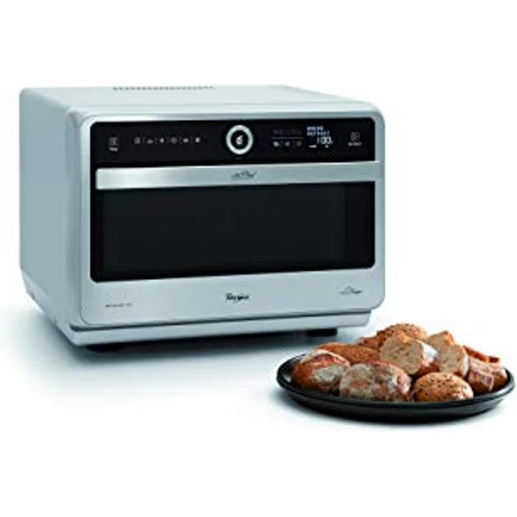 Whirlpool jt479ix Mikrowelle mit Grill, Standgerät, 33 Liter Garraum, schwarz, silber – Bild 3