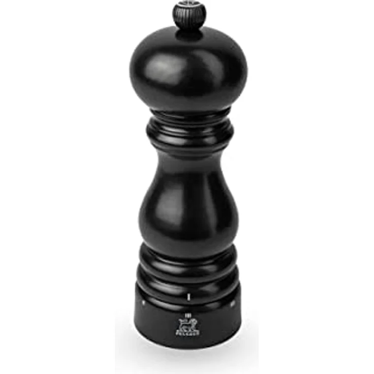 PEUGEOT Salzmühle PARIS 18cm, Satin-Schwarz lackiert, Buchenholz, Zirkonia-Mahlwerk – Bild 1