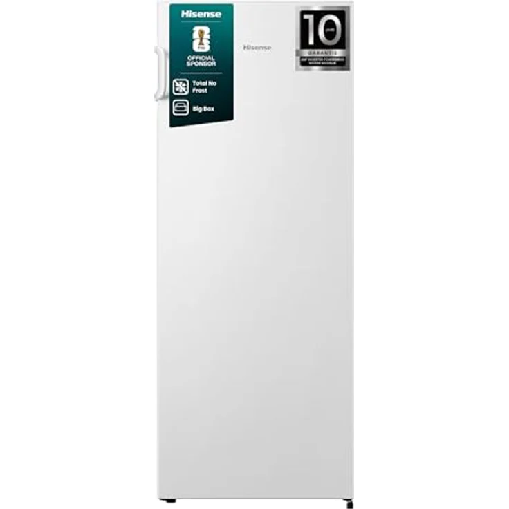 Hisense FV191N4AWD Gefrierschrank, 147 Liter, Total No Frost, SuperFreeze, Türalarm, Wendetür, Weiß, BxHxT: 55×143,4×56,2cm [Energieklasse D] – Bild 1