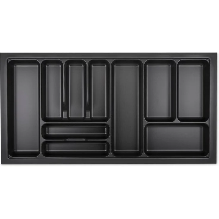 SO-TECH® Besteckeinsatz ORGA-BOX VIII Lavagrau perlstruktur, Schubladeneinsatz - Raumsparende Fachaufteilung, hochwertiges Design – Bild 1