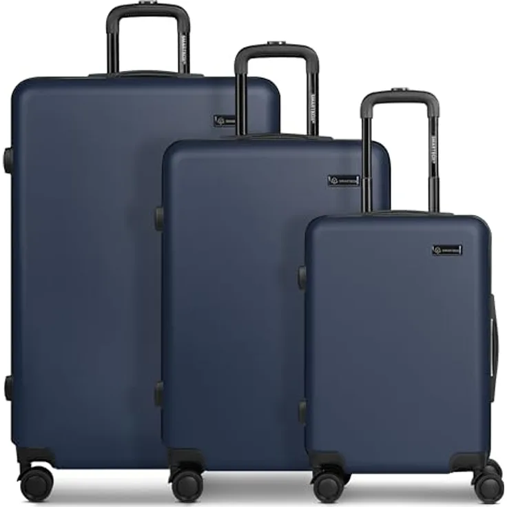 SMARTBOX Hartschalen Koffer-Set 3-teilig, leicht & stabil, ABS-Material, 4-Doppelrollen, Zahlenschloss, für Damen & Herren