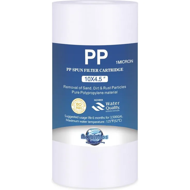 Aquintos-Wasseraufbereitung GmbH BIG Blue Jumbo Polypropylen Sedimenfilter Wasserfilter 10 x 4,5 Zoll 1 micron, Feinfiltration für reinstes Wasser