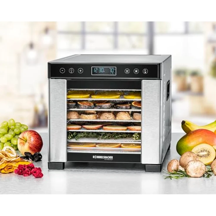 Rommelsbacher Dörrautomat DA 650, Edelstahl, 0,5 m² Dörrfläche, LCD-Display, 99 Std. Zeitschaltuhr, Temperatur einstellbar (35 °C – 75 °C) – Bild 2