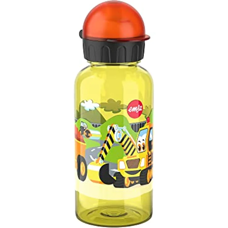 Emsa Trinkflasche Kids Tritan Bagger, 0.4 L, 100% auslaufsicher, spülmaschinenfest, bunt mit Motiv – Bild 1