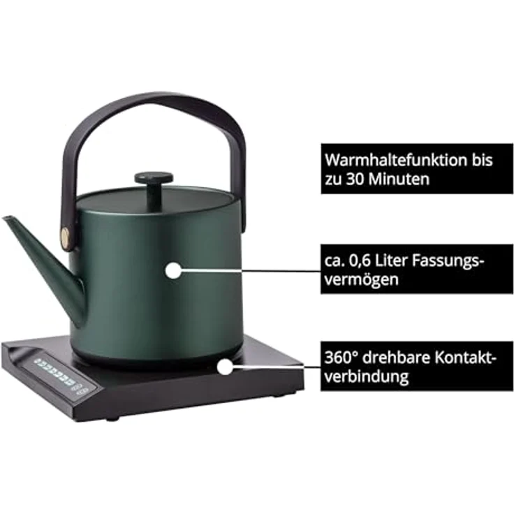 Unold Blitzkocher Jade 18217, Wasserkocher 0,6 l, 1000 W, modernes Design – Bild 6