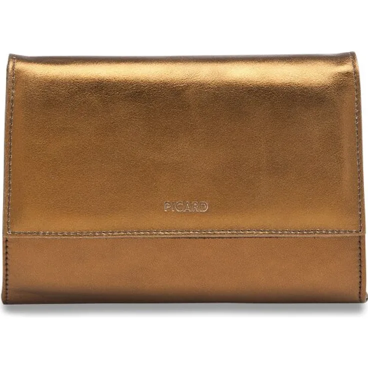 Picard Auguri Clutch Tasche, 100% Leder, bronzefarben, 19 cm x 3 cm x 13 cm